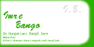 imre bango business card